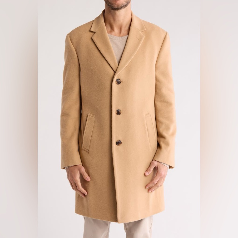 Nautica Men's Camel Trench Coat